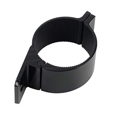 Abbildung von Universell passende schwarze Aluminium Rohrschelle ø 75 bis 78mm für Lampenbügel, Frontbügel, Überrollbügel etc. 78 mm
