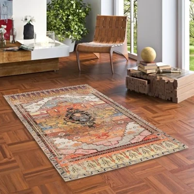 Abbildung von Pergamon Designer Teppich Vintage Zoe Orient Klassik Rost Curry in 5 Größen