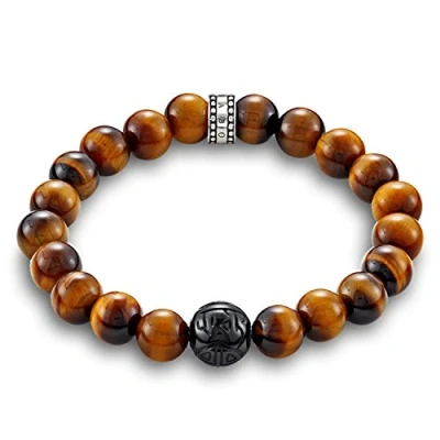 Abbildung von Thomas SABO Rebel AT Heart Armband, Größe: 17.5, Braun