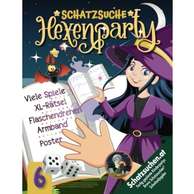 Abbildung von Hexen Schatzsuche Kindergeburtstag Spiele Unterhaltung ab 6 Jahren: Schnitzeljagd in der magischen Welt mit Armband und kniffligen Rätseln für Junge &amp; Mädchen