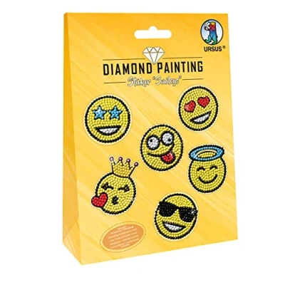 Abbildung von 5 x Ludwig Bähr Diamond Painting Sticker &#039;Smileys&#039;