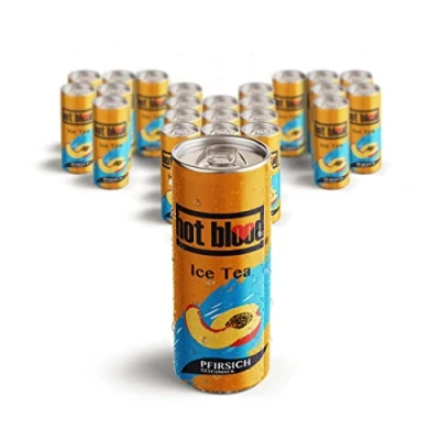 Abbildung von Hot Blood Eistee Pfirsich, 24er Pack, inkl. Pfand EINWEG (24 x 330 ml)
