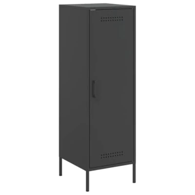 Abbildung von vidaXL Highboard, Sideboard mit Stauraum, Kommode Anrichte für Wohnzimmer, Mehrzweckschrank Beistellschrank Schrank, Industrie Stil, Schwarz Stahl