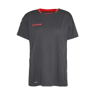 Abbildung von Hummel Hmlauthentic Tshirt print, Damen, Größe: 34, Asphalt