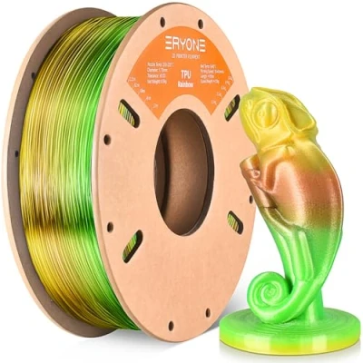 Abbildung von ERYONE TPU Filament 1,75 mm, 3D Drucker 0,5 kg 1 Spool, +/ 0,05 95 A, Aurora Rainbow