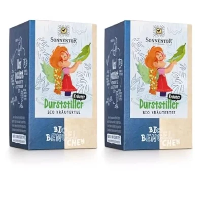 Abbildung von Sonnentor BIO Bengelchen Durststiller Kräuter Tee Doppelkammerbeutel (2x je 18 Beutel) Kräuterteemischung für Kinder ab 1 Jahr, speziell Kleinkinder AT 301