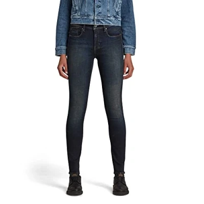 Abbildung von G Star Damen Lhana Skinny Jeans, Blau (Worn in moss D19079 C051 C777), 27W / 32L