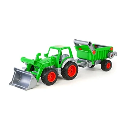 Abbildung von Traktor mit Frontlader und Kipper von wadertoys