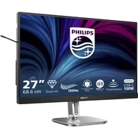 Abbildung von Philips 27B2U4601 27 Zoll Quad HD Monitor, 150 mm höhenverstellbar, Lautsprecher (2560 x 1440, 120 Hz, 1 HDMI 2.0, DP 1.2, Ausgang, USB C (96 W PD), Hub, RJ45) schwarz