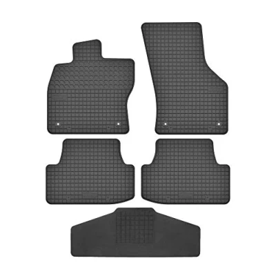 Abbildung von Fußmatten Vorne, Hinten + Tunnel Matte 5er Set für Seat Leon 3 III 2012 2019 5F ST SC FR Cupra Gummi Gummimatten