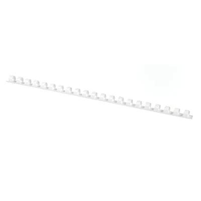 Abbildung von OFFICE PRODUCTS 20240815 14 Plastikbinderücken 100 Stück DIN A4 8mm (45 Seiten) Binderücken Bindungskämme Plastikbindung Kunststoff Farbe: Weiß