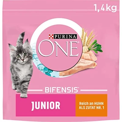 Abbildung von PURINA ONE Junior, Reich an Huhn und Vollkorn Getreide Katzentrockenfutter, 6er Pack (6 x 1500 g)