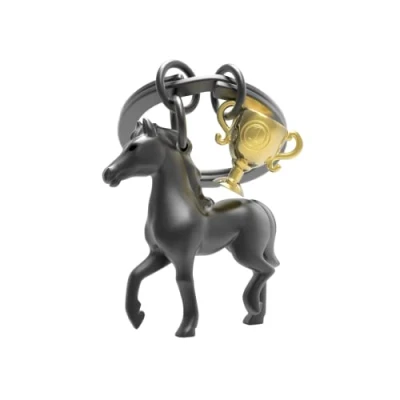Abbildung von Metalorphose MTM148 01 Schlüsselanhänger Snowboard &amp; seine Flocke, Schwarz und Gold., L
