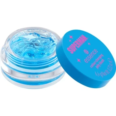 Abbildung von essence Superman colour changing jelly blush, Rouge, Blau, Färbeeffekt, mit Ölen, strahlend frisch, gelig, vegan, ohne Parabene, Mikroplastikpartikel, Nanopartikel frei, 1er Pack (6.4g)