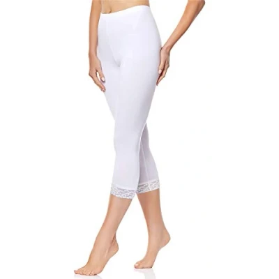 Abbildung von Merry Style Leggings Damen 3/4 Capri Hose MS10 224 (1 tlg) aus Baumwolle mit Spitze