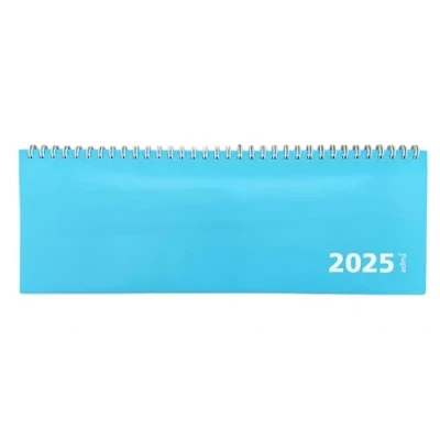 Abbildung von ADINA Tischkalender 2025 Tischquerkalender hellblau 1W 2S Schreibtischkalender Tisch