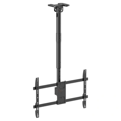 Abbildung von my wall bewegliche TV Deckenhalterung HD8L, für Fernseher 43&quot; 86&quot;, drehbar &amp; neigbar, Teleskopstange, max. 60 kg, Flache schräge Decken
