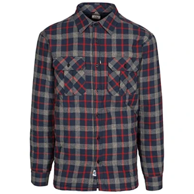 Abbildung von Trespass Herren RAPESEED Langärmliges Shirt Mit Brusttaschen, Navy Check, XS