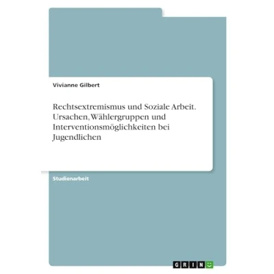 Abbildung von Rechtsextremismus und Soziale Arbeit. Ursachen, Wählergruppen Interventionsmöglichkeiten bei Jugendlichen