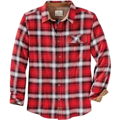 Abbildung von Legendary Whitetails Herren Standard Buck Camp Flanellhemd, Racing Red Plaid, XX Large