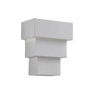 Abbildung von Lindby Wandlampe Antonella, weiß Gips, G9, bemalbar, 21 cm