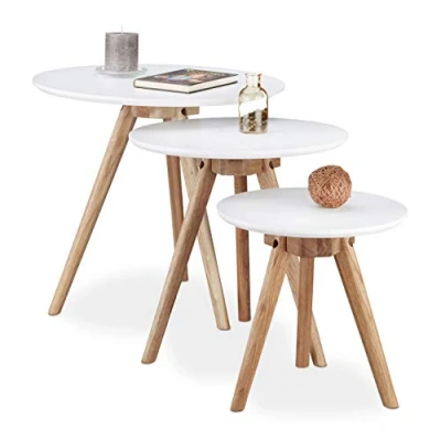 Abbildung von relaxdays Beistelltisch 3er Set Walnuss