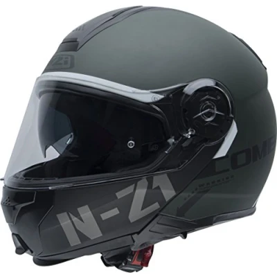 Abbildung von NZI Herren 150299A049XXL Combi2 Duo Grafik Hochklappen Motorradhelm, Matt Flydeck Grün, XXL