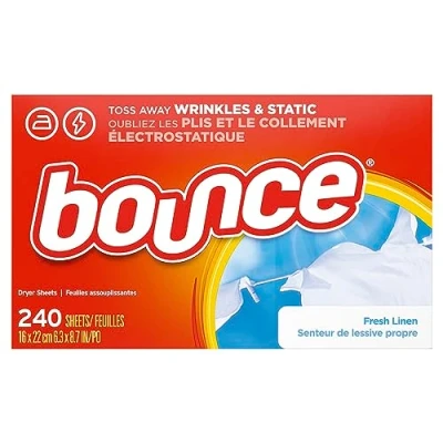 Abbildung von Bounce Weichspüler Trocknertücher mit Duft „Frische Wäsche“, 240 Stück