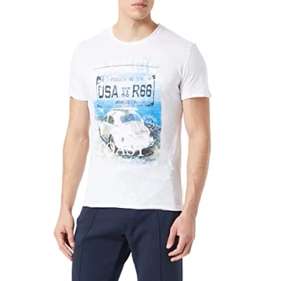 Abbildung von Key Largo MT ROAD TRIP Round Tshirt print, Herren, Größe: Small, White