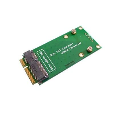 Abbildung von KALEA INFORMATIQUE mSATA auf MiniPCIe Adapter für mPCIe Anschluss. Zum Einbau Einer SSD in einen Asus eeePC 900 900A 901.