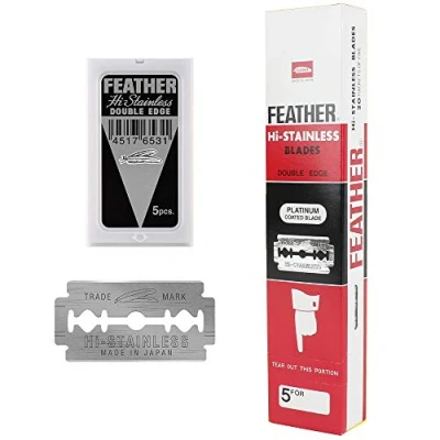 Abbildung von Feather Hi Stainless Platinum Double Edge Razor Blades, 100 Count by