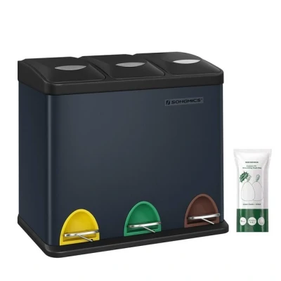Abbildung von SONGMICS Mülleimer, Mülltrennsystem, aus Metall, 24 L, Küche