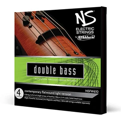 Abbildung von D&#039;Addario NSFW610 Elektrik Kontrabass Saitensatz mehrfach verdrillter Stahlkern Light