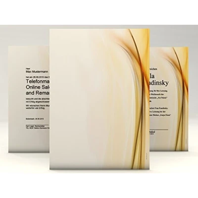 Abbildung von Urkundenpapier &quot;Ambiance&quot; 10 Blatt modern für Urkunden Zertifikate DIN A4 190g/qm hochwertig Briefpapier Kartonpapier certificate paper Blanko Urkunde Anerkennung Papier