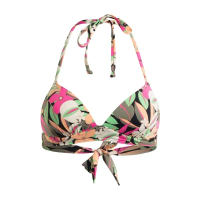 Abbildung von Roxy Classics Halter NECK Bikinitop, Damen, Größe: 80 B/C, Anthracite