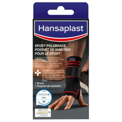 Abbildung von Hansaplast Sport Handgelenkbandage (Polsbrace) schwarz/1 Stück