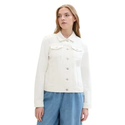Abbildung von TOM Tailor denim Jeansjacke, Damen, Größe: XS, Unbleached natural bull