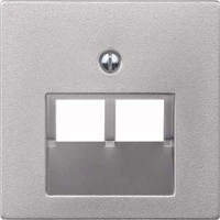 Abbildung von Schneider Electric Merten 298060 Zentralplatte für UAE Einsatz, 2fach, aluminium, System M