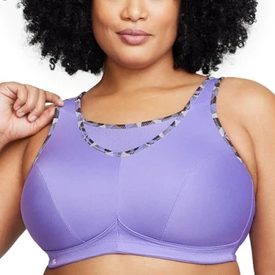 Abbildung von Große Größen Plusgröße Bustier Sport BH mit bestem Halt ohne Bügel Nr. 1066, Lila, 105D
