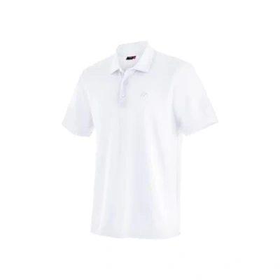 Abbildung von Maier Sports Ulrich, Herren Poloshirt, Leichtes Piqué Funktionspoloshirt für Wandern und Freizeit, dryprotec Technologie, Atmungsaktiv, NFC Chip einfaches Recycling, Weiß, 5XL