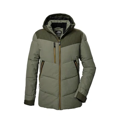 Abbildung von killtec Herren Steppjacke/Funktionsjacke in Daunenoptik mit Kapuze KOW 306 MN QLTD JCKT, oliv, 3XL, 41838 000