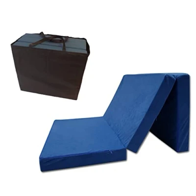 Abbildung von Odolplusz Klappmatratze Faltmatratze Klappbett Made IN EU als Matratze Gästebett Gästematratze einsetzbar (Blau mit Tasche, 80 x 200 cm)