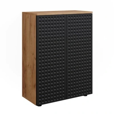 Abbildung von Vicco Midischrank Irma, Goldkraft Eiche/Anthrazit, 60 x 81 cm