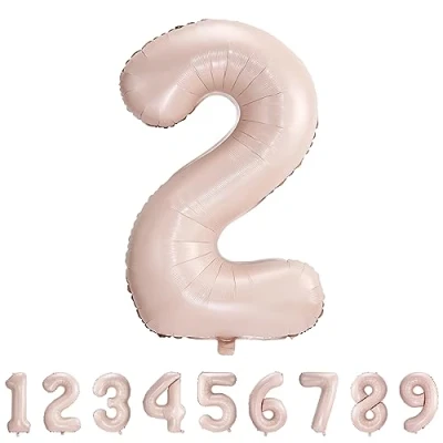 Abbildung von Geburtstag zahlen luftballon 2 jahre Folienballon Kindergeburtstag deko Rosa Mädchen Junge jahr 40&quot; 101cm Geburtstags fliegt mit Helium