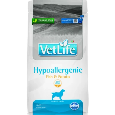Abbildung von Vet Life Hundefutter Hypoallergenic Fisch mit Kartoffel 2 kg