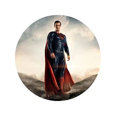 Abbildung von Tortenaufleger Superman, rund 20cm Fondantpapier PREMIUM
