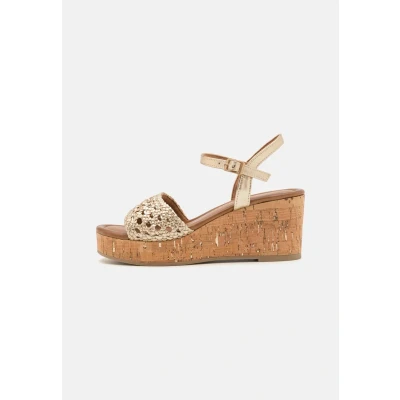 Abbildung von Marco Tozzi Keilsandalette, Damen, Größe: 41, Gold Schuhe