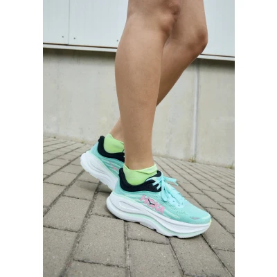 Abbildung von HOKA Bondi 9 Laufschuh Straße, Damen, Größe: 36, Blue spark/mint fluorite Schuhe