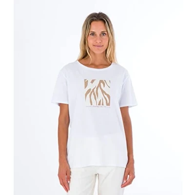 Abbildung von Hurley Damen Zebra Tee T Shirt, weiß, L