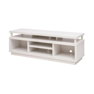 Abbildung von Iris Ohyama, TV Möbel, Schrank, Bank, Halterung für bis zu 55 Zoll Bildschirme, 5 Regale, Kabelauslass, Zeitgenössisch, Schlafzimmer, Wohnzimmer Cabinet Middle OTS 125M Eiche weiß